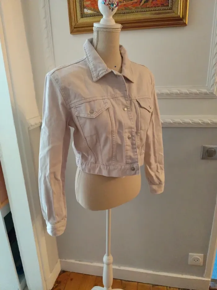 Veste en jean Mango parme clair S neuves poches