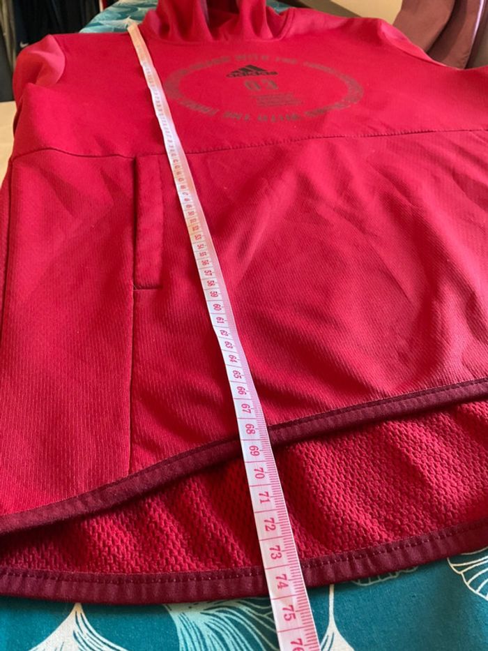 Sweat à capuche pour homme Adidas rouge foncé taille M 207 - photo numéro 7