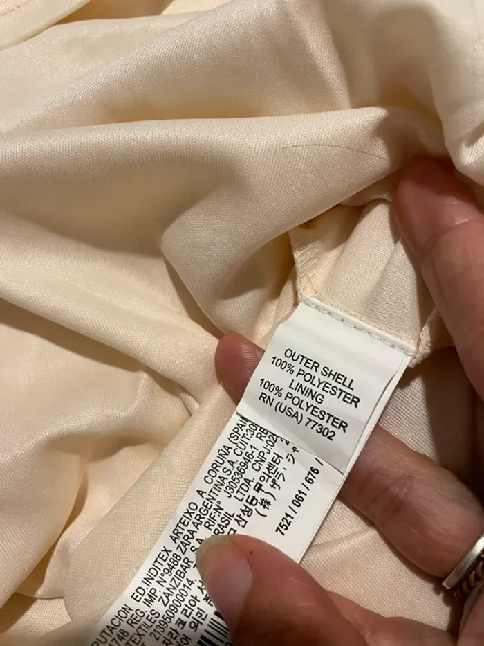 Robe Zara bohème/estivale taille L - beige/crème - photo numéro 9