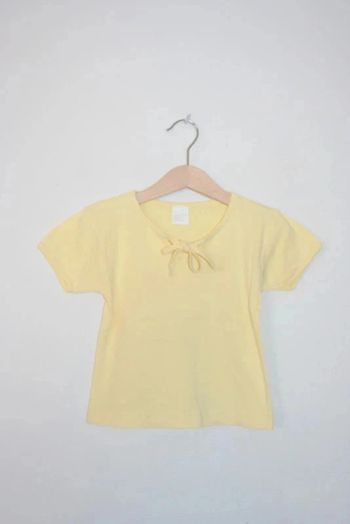 Tee shirt manches courtes jaune clair