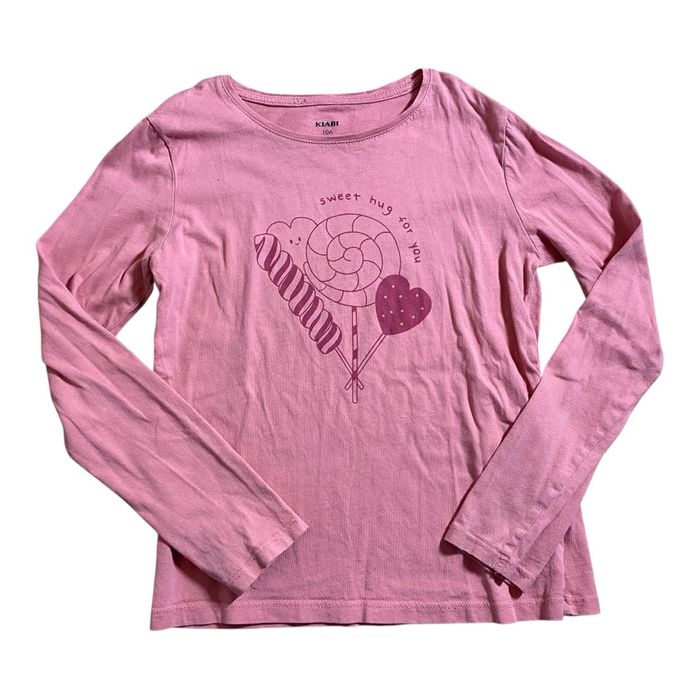 Kiabi T-shirt Sweet hug for you rose Taille 10 ans