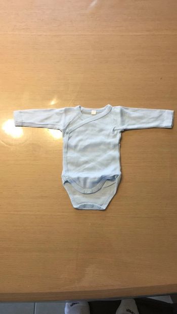 Bodies garçon bleu 1 mois manches longues