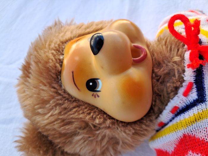 Kiki monchhichi ours peluche H 26 cm puschel wuschel vintage ancien - photo numéro 4