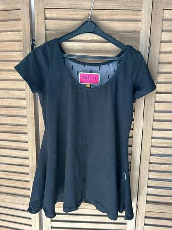 Top péplum noir ethnique Moshiki