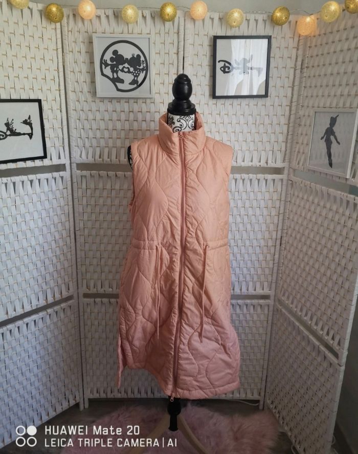 💕Jolie Doudoune longue sans manches Rose  Rinascimento - femme Taille M/ 38 💕