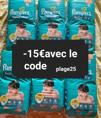 Six pack de couches Pampers taille 3 normal