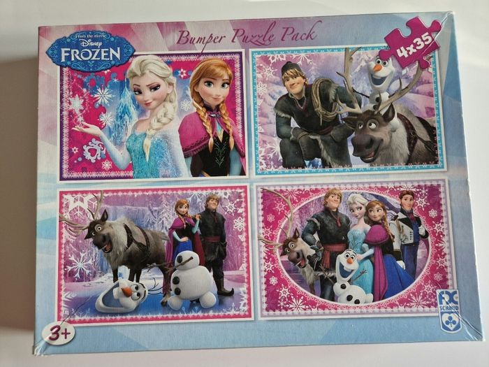 Boîte de 4 puzzles 35 pièce  la Reine des neiges