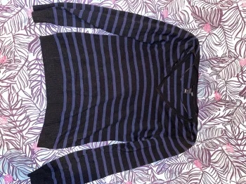 Pull col v femme