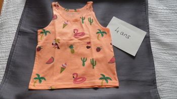 Débardeur orange Kiabi 4 ans