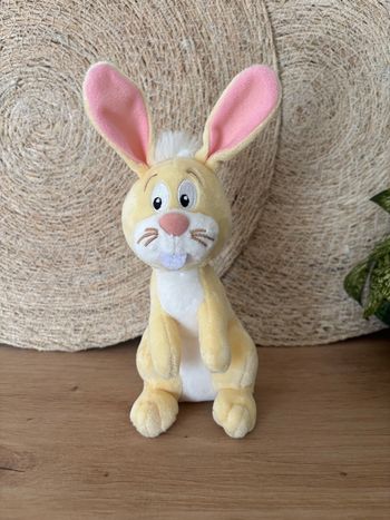 Doudou lapin jaune blanc les schtroumpfs gipsy