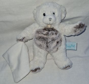 Doudou peluche ours chiné - Mouchoir - Les flocons - Baby Nat
