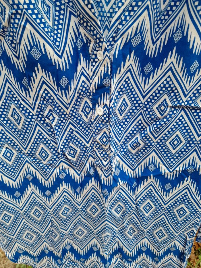 Lulu love tunique bleu blanche taille M - photo numéro 3