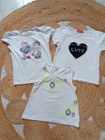 Lot de 3 t-shirts fille 6 ans