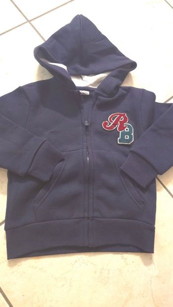 (NEUF non porté) 🏷🤩🥰😍 superbe sweat molleton zippé 4ans Garçon 😍🥰🤩