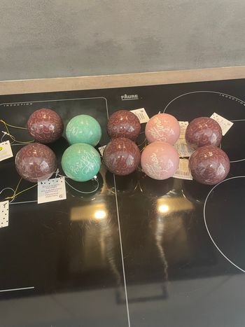 Lot de 10 boules de Noël