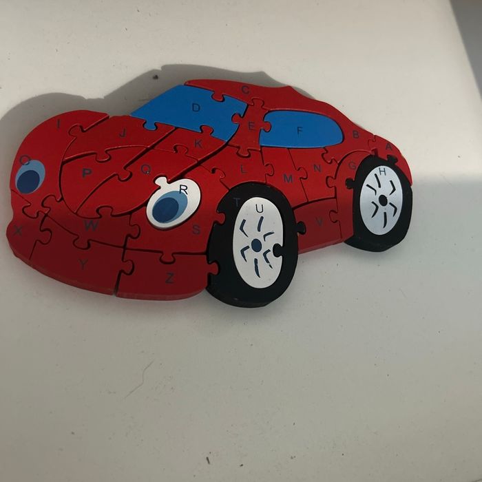 Puzzle bois voiture alphabet et chiffre - photo numéro 4