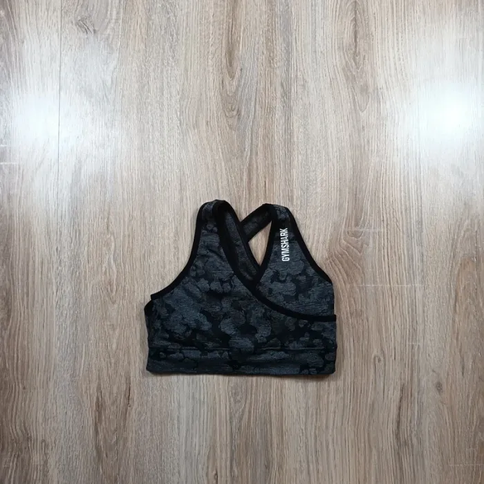 Brassière gymshark femme XS camouflage gris noir