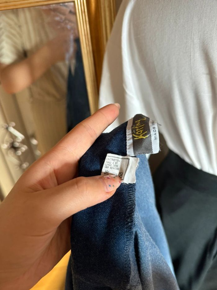 Surchemise Veste Bleu Epaisse Vintage Karting Années 80 90 - photo numéro 7