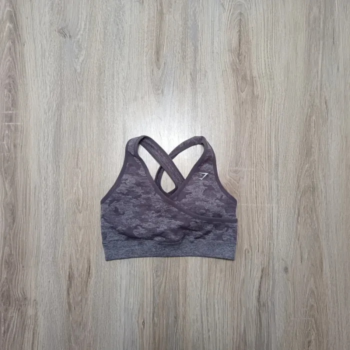 Brassière gymshark femme lilas rose M camouflage
