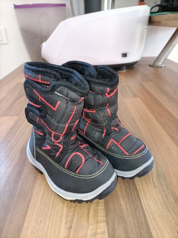 Bottes après ski neige noir et rouge 21