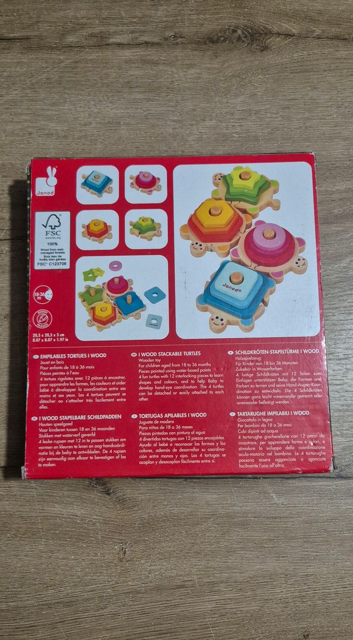 Tortues des formes empilables en bois - photo numéro 7