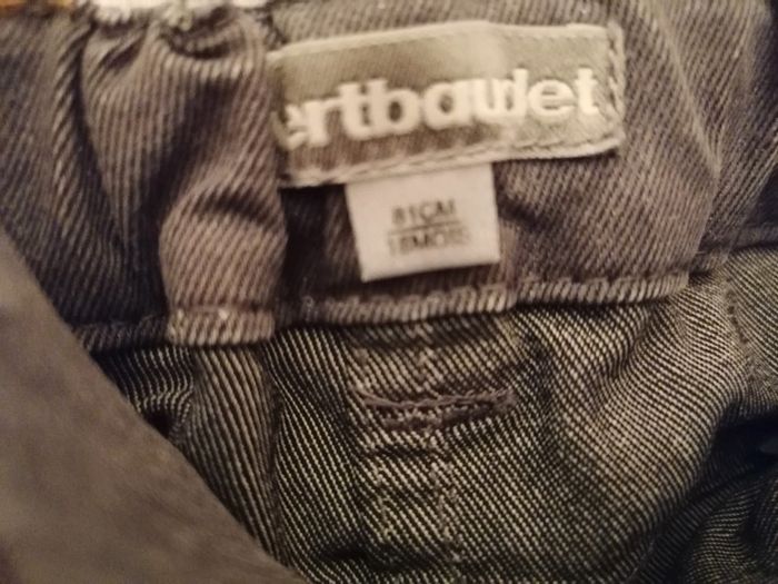 Jean gris taille ajustable Verbaudet 18 mois - photo numéro 4