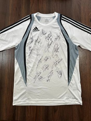 Maillot signé Bleus 98 - Zidane, Blanc, Pirès, Deschamps..