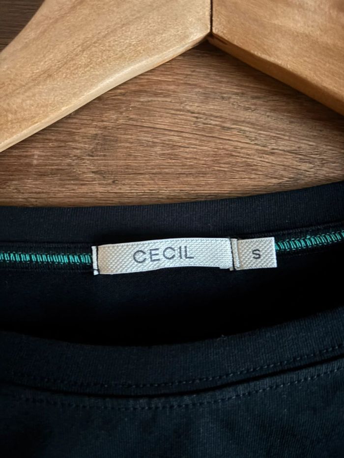 Polo manche longue noire Cecil - photo numéro 4