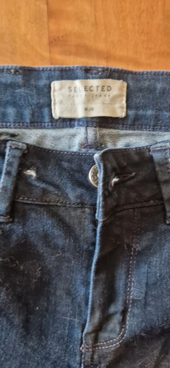 Jeans femme bleu foncé taille 29 - photo numéro 2