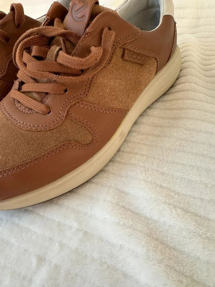 Sneakers Ecco homme marron, taille 39, très bon état - photo numéro 3