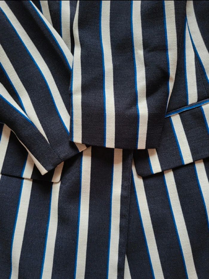 Blazer Only rayé bleu et blanc neuf XS 34 - photo numéro 13