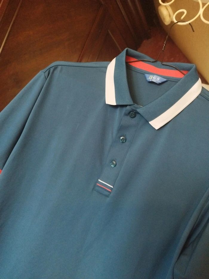 Polo t-shirt vert foncé unisexe origine Corée L/40 - photo numéro 6
