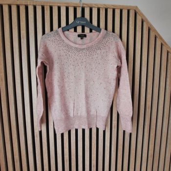 Pull rose clair et argenté 1.2.3. T 36