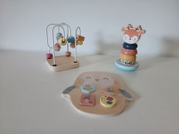 Coffret 3 jeux d'éveil Les amis de la forêt en bois FSC® - les amis de la foret
