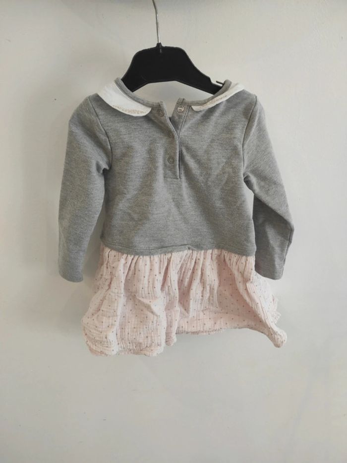 Robe gris et rose col cygne Orchestra 18 mois - photo numéro 5