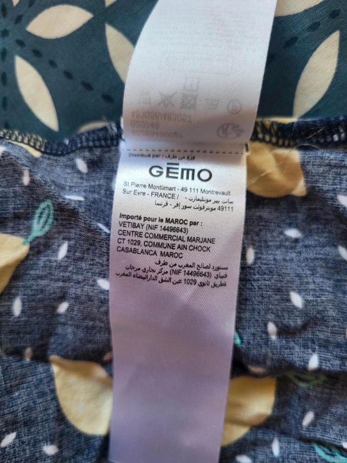 T-shirt bleu motif citrons - photo numéro 7