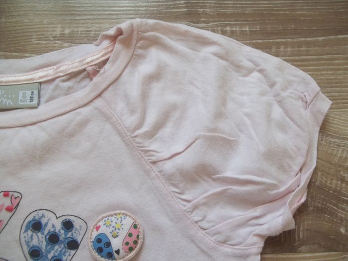 T-shirt rose à coeurs DPAM 8 ans - photo numéro 3