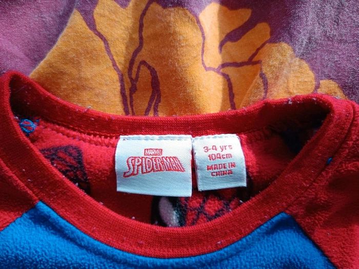 Pyjama polaire spiderman 3/4 ans - photo numéro 2