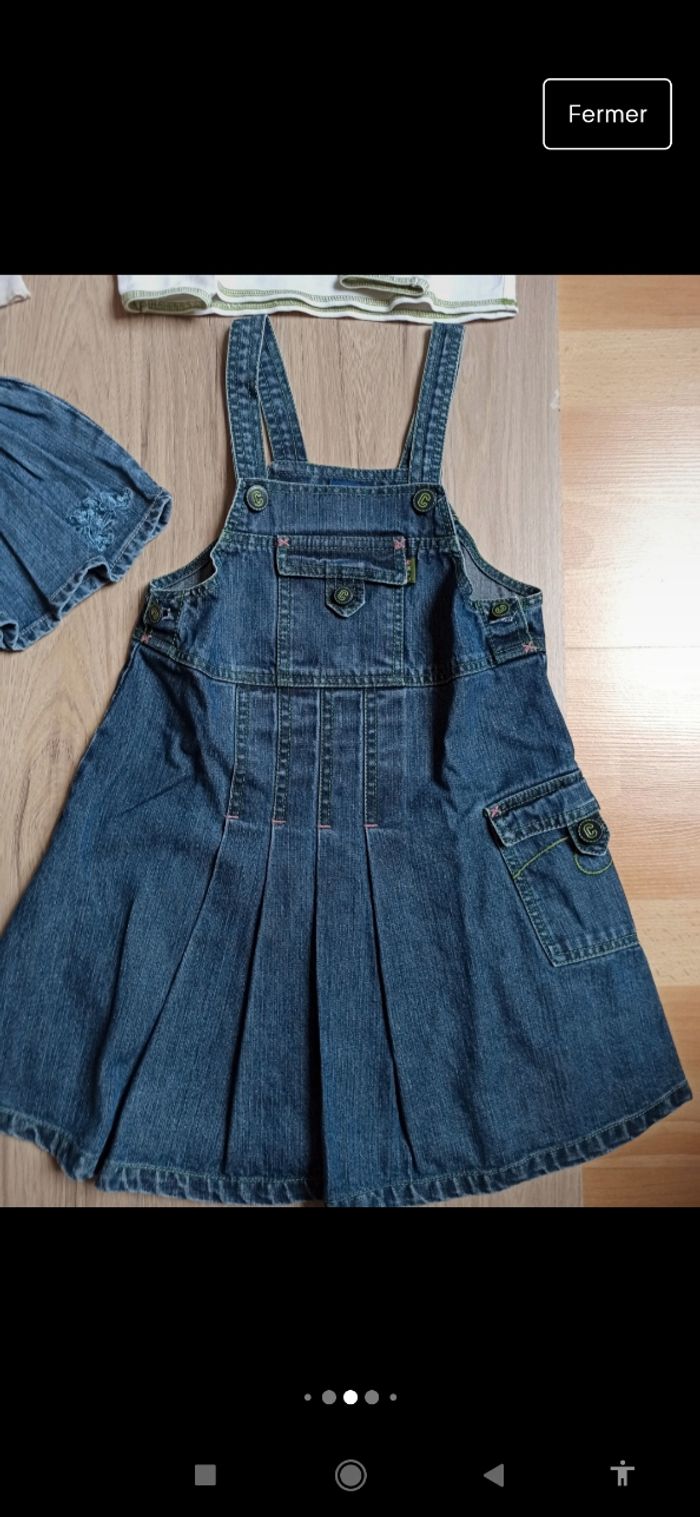 ensemble sergent major 5 ans t-shirt une robe en jean - photo numéro 4