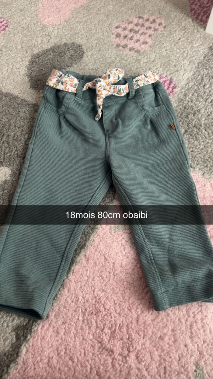 Lot de 10 pantalons et leeging obaibi et kiabi 18mois 80-82cm - photo numéro 2