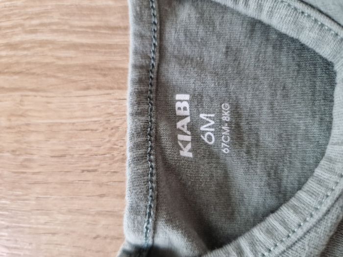 T-shirt Manches Longues Vert Kaki Motif Renard et Inscription Kiabi - 6 mois - photo numéro 3