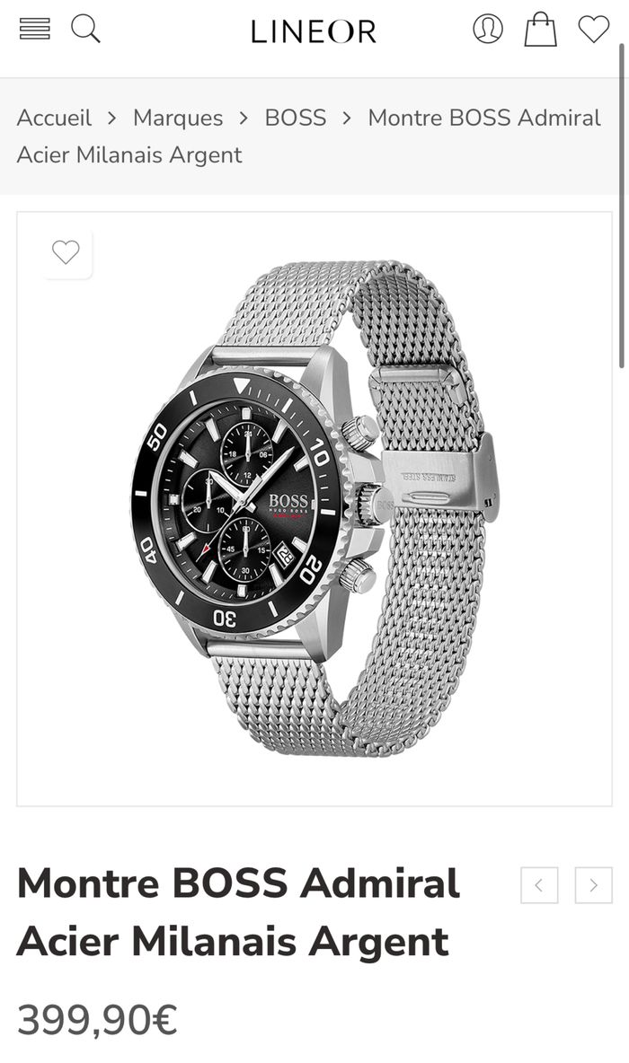 Montre Boss Admiral en Acier Argenté - photo numéro 4