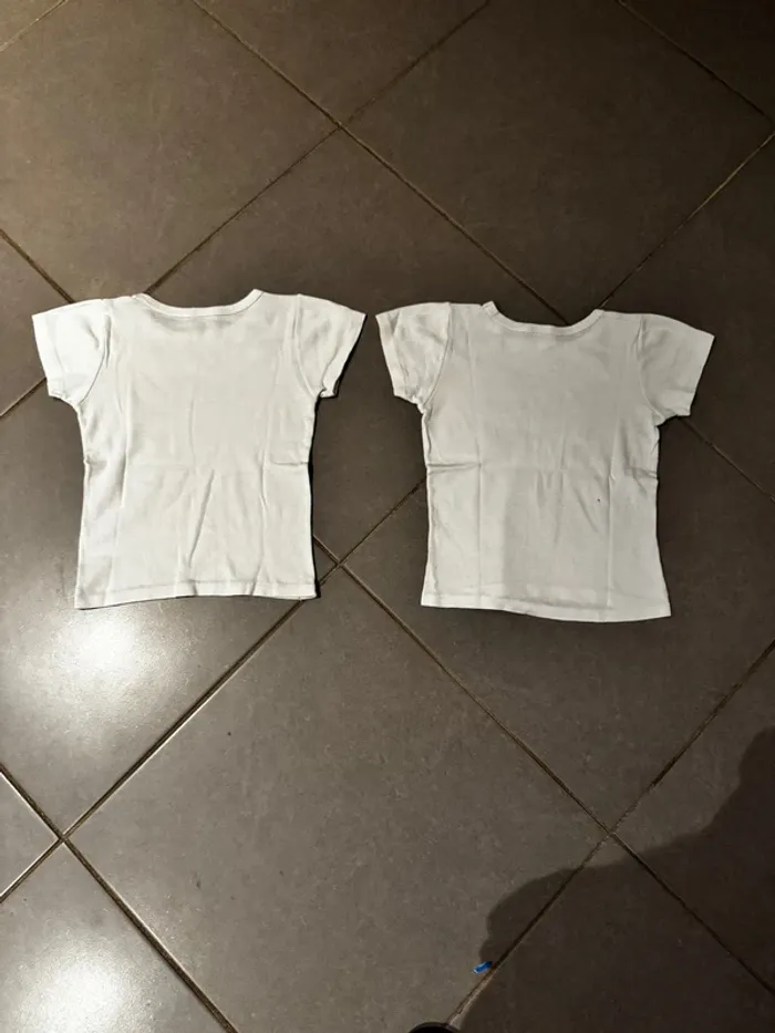 Lot de 2 T shirt manches courtes / Maillot de corps - Absorba - Blanc - 8 ans - photo numéro 3