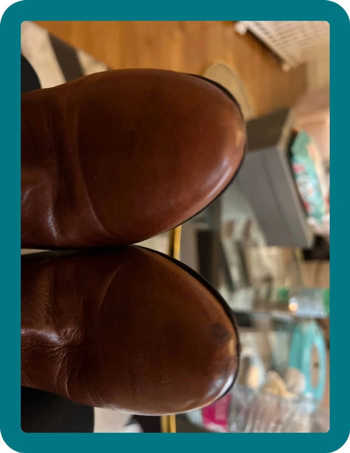 Bottes hautes plissées en cuir véritable taille 38 - BCBGmaxazria - photo numéro 13