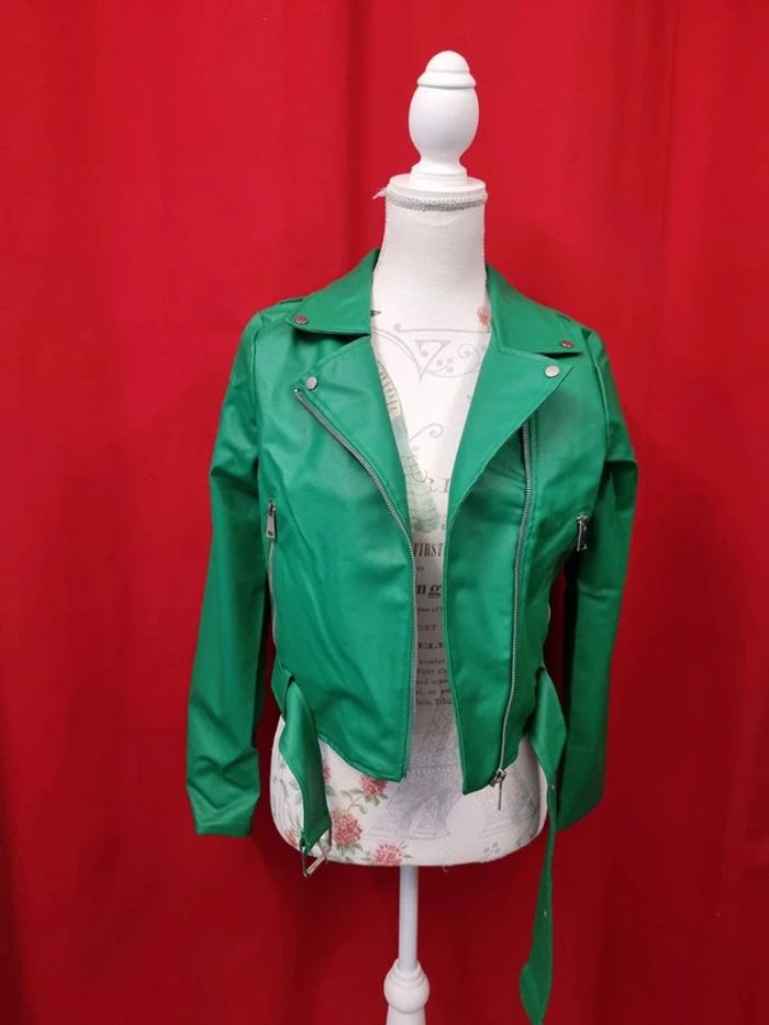Delvinss veste perfecto vert * taille L * - photo numéro 6