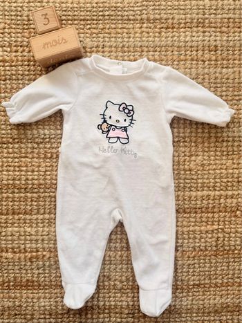Pyjama velours Hello Kitty 3mois / 60cm