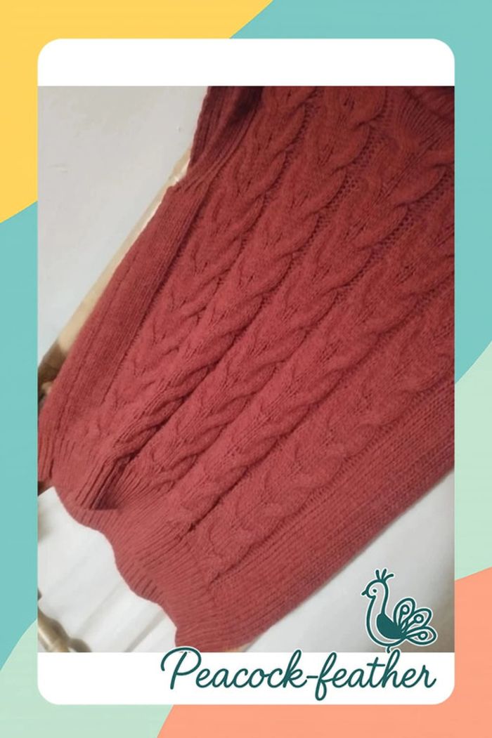 Pull col roulé terracotta TU - photo numéro 4