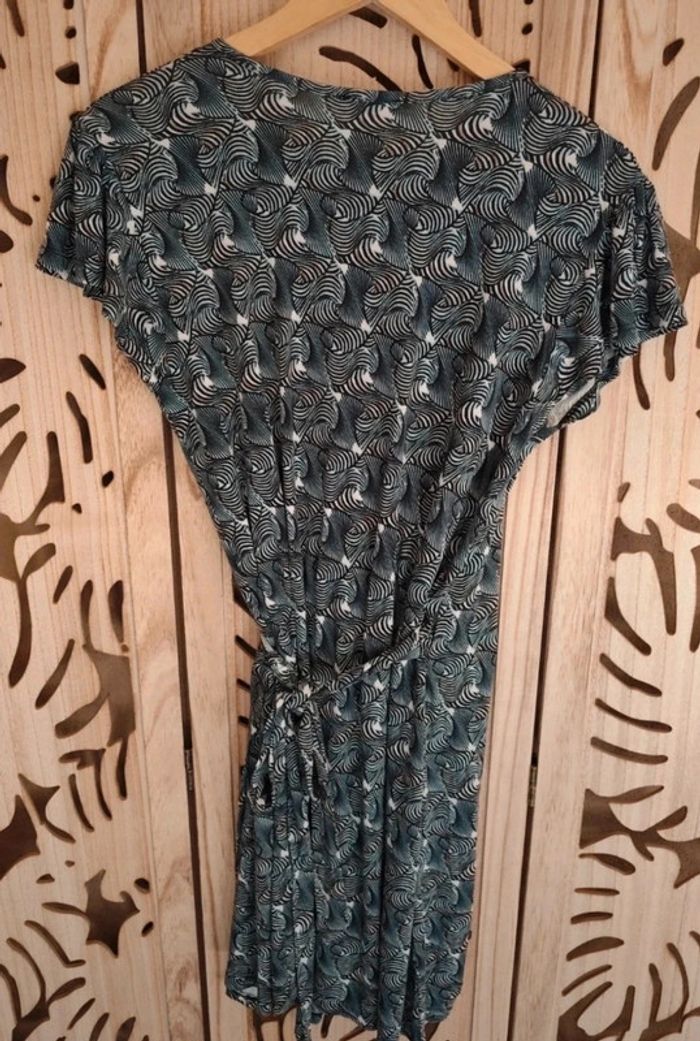 Robe fluide portefeuille - Imprimé graphique - Taille M Gémo - photo numéro 8