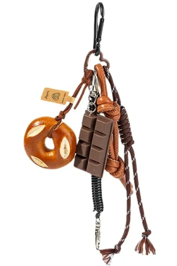 Porte clé Bijou bretzel , tablette chocolat neuf - photo numéro 3