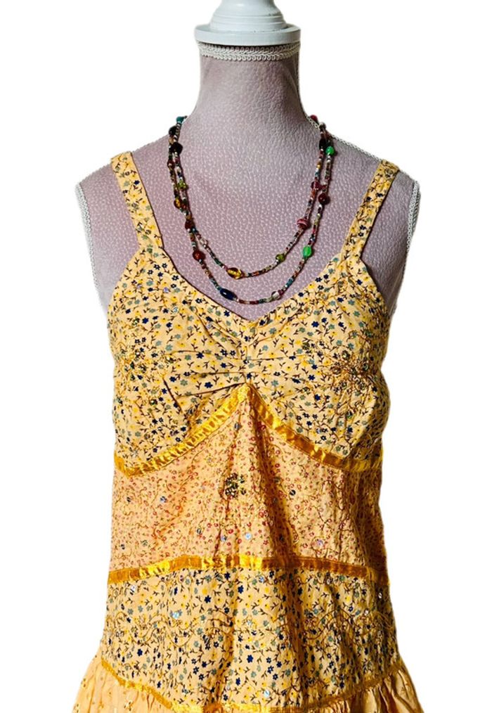 🌞🌿Top boho chic et lumineux brodé made in India Summer fairy soul hippie top🌿🌞 - photo numéro 3